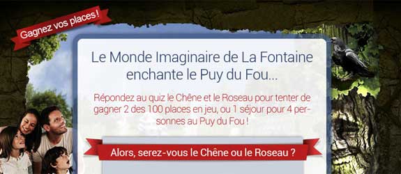 Puydufou.com - Jeu facebook Puy du Fou