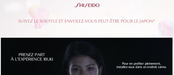 Shiseido.fr - Jeu facebook Shiseido France